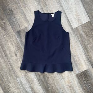J. Crew sleeveless peplum top